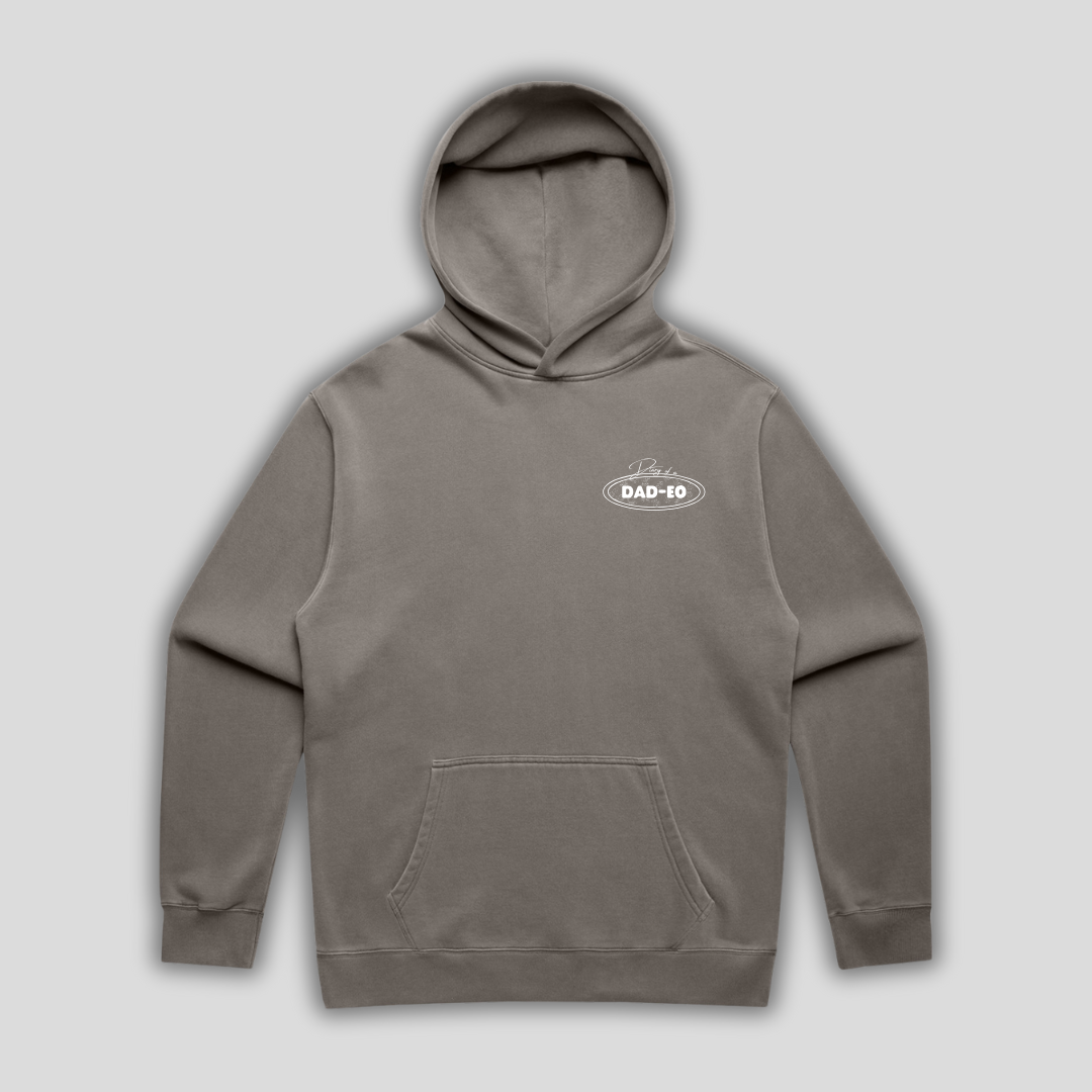 Dad-EO Graduation Relax Faded Grey Hoodie