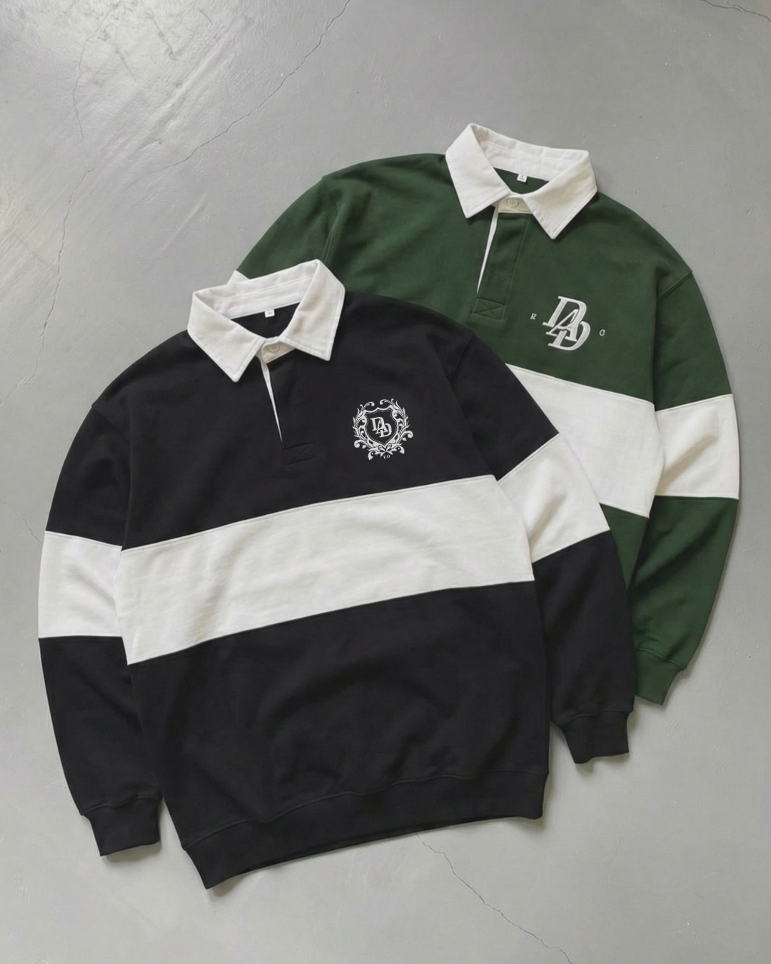 Dad-EO Rugby Jersey Forest/White
