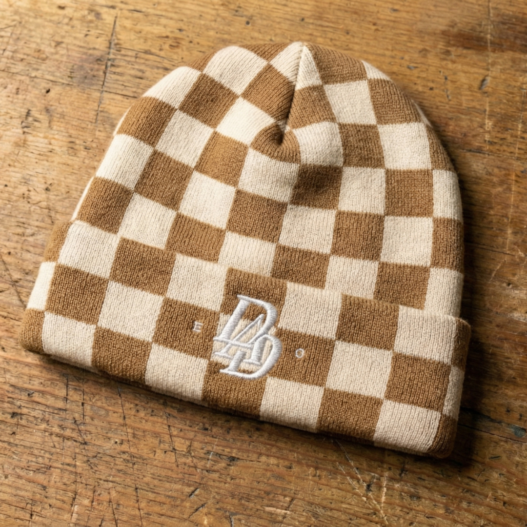 Dad-EO Chequered Walnut Beanie