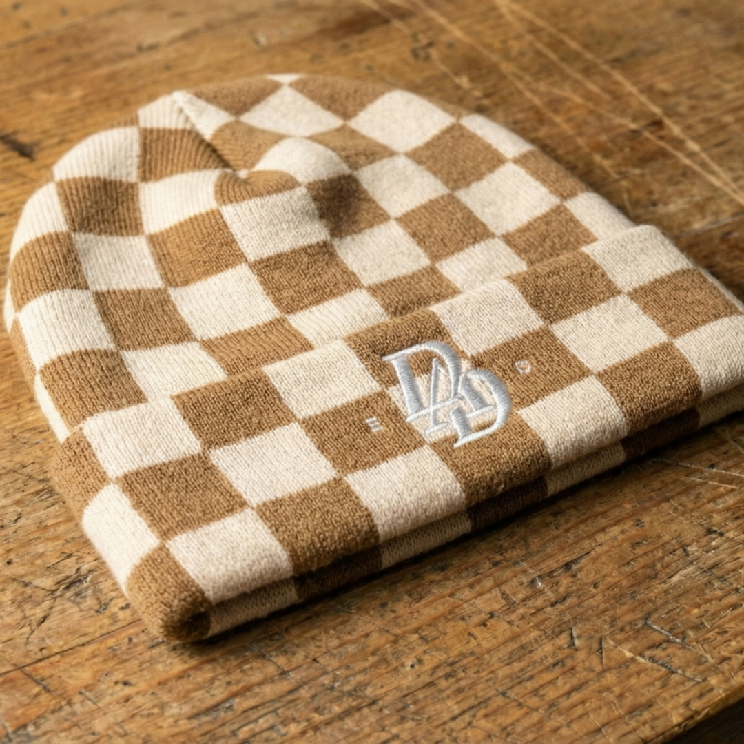 Dad-EO Chequered Walnut Beanie